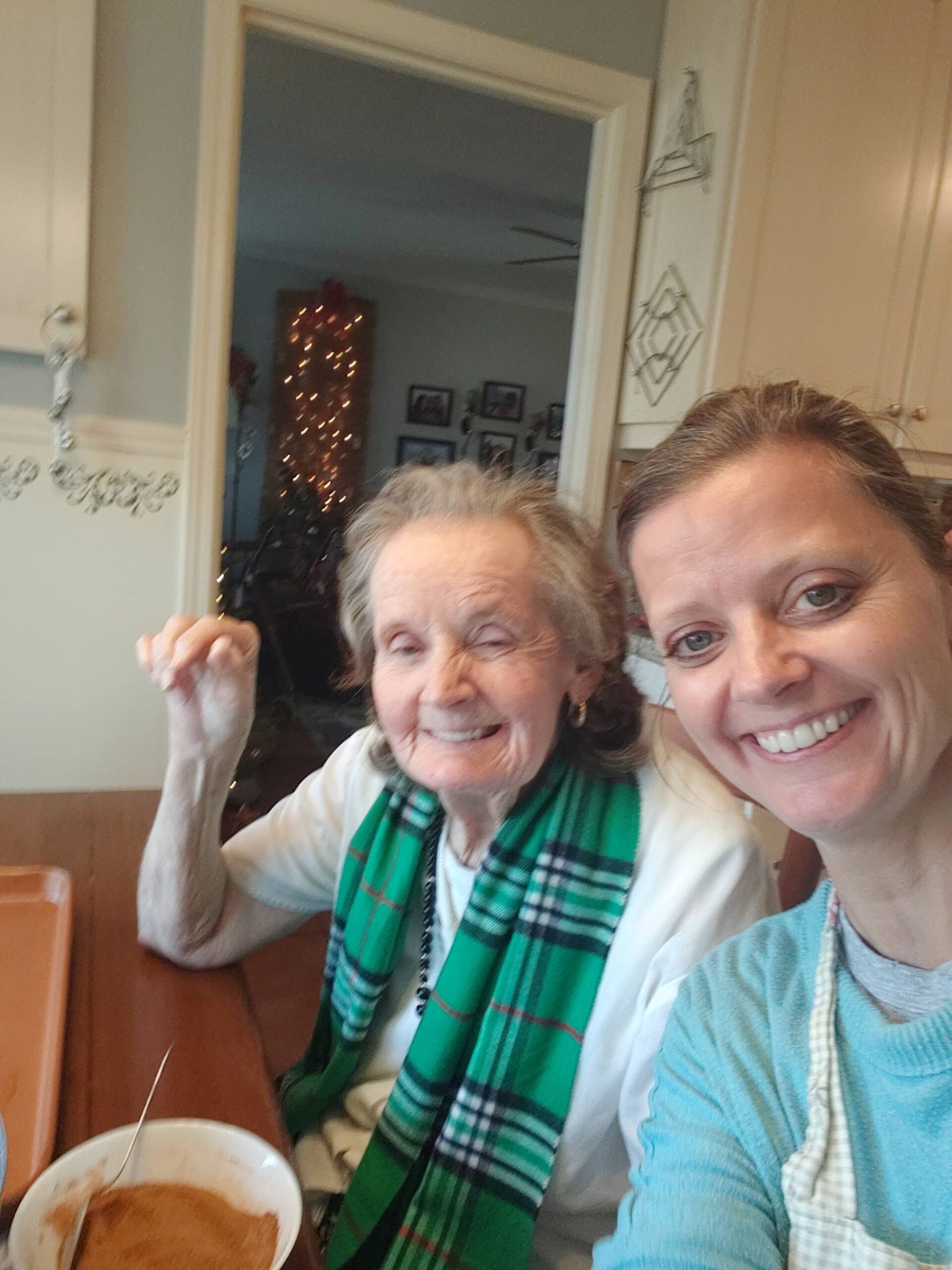Baking together in the kitchen